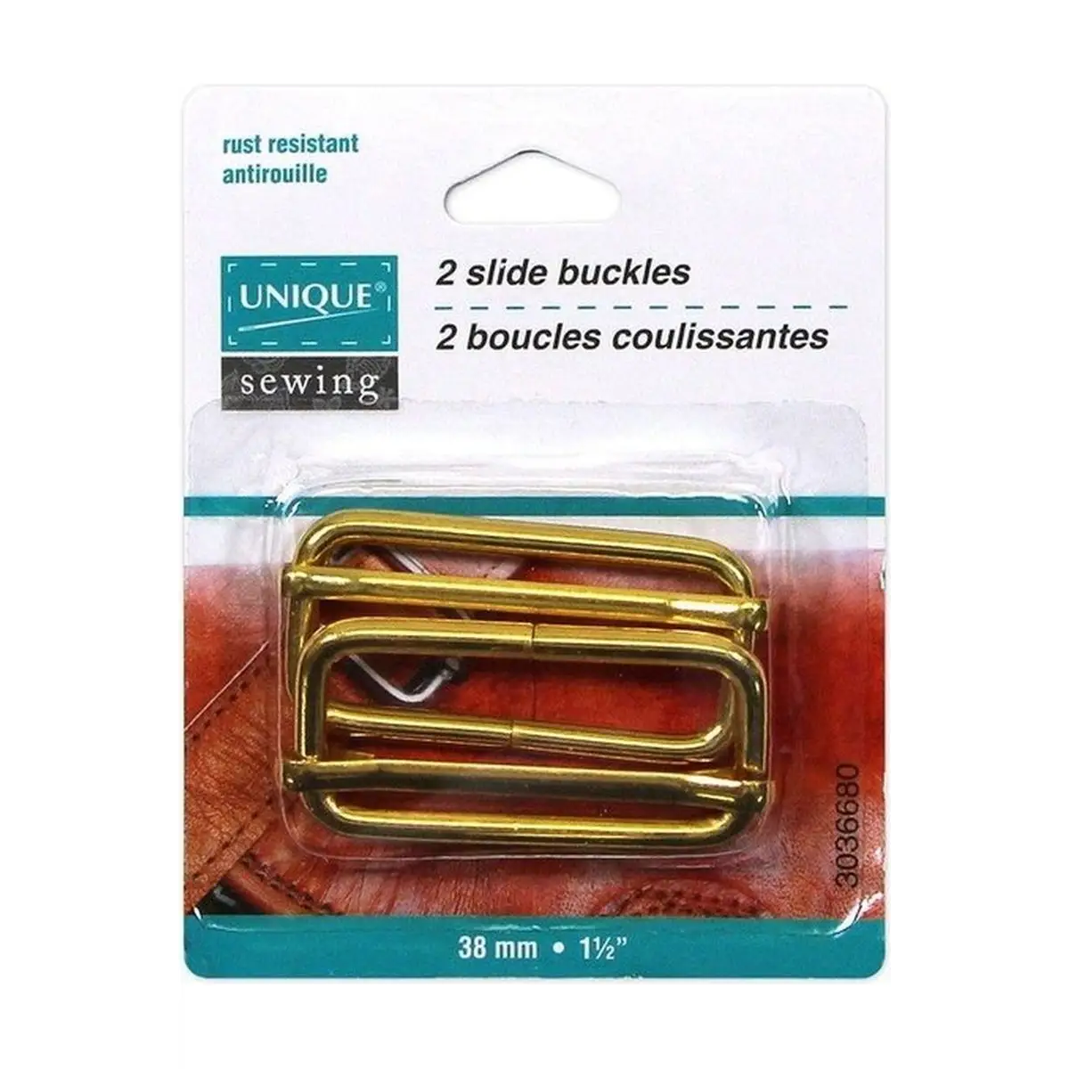 UNIQUE SEWING Slide Buckle - Metal - 38mm 1 1/2? - 2 pcs