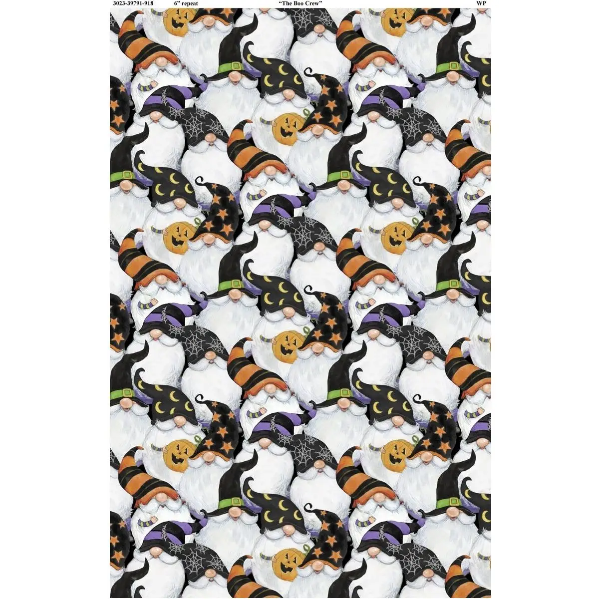 Fabric, Wilmington Prints, The Boo Crew Multi Packed Gnomes - 39791-918