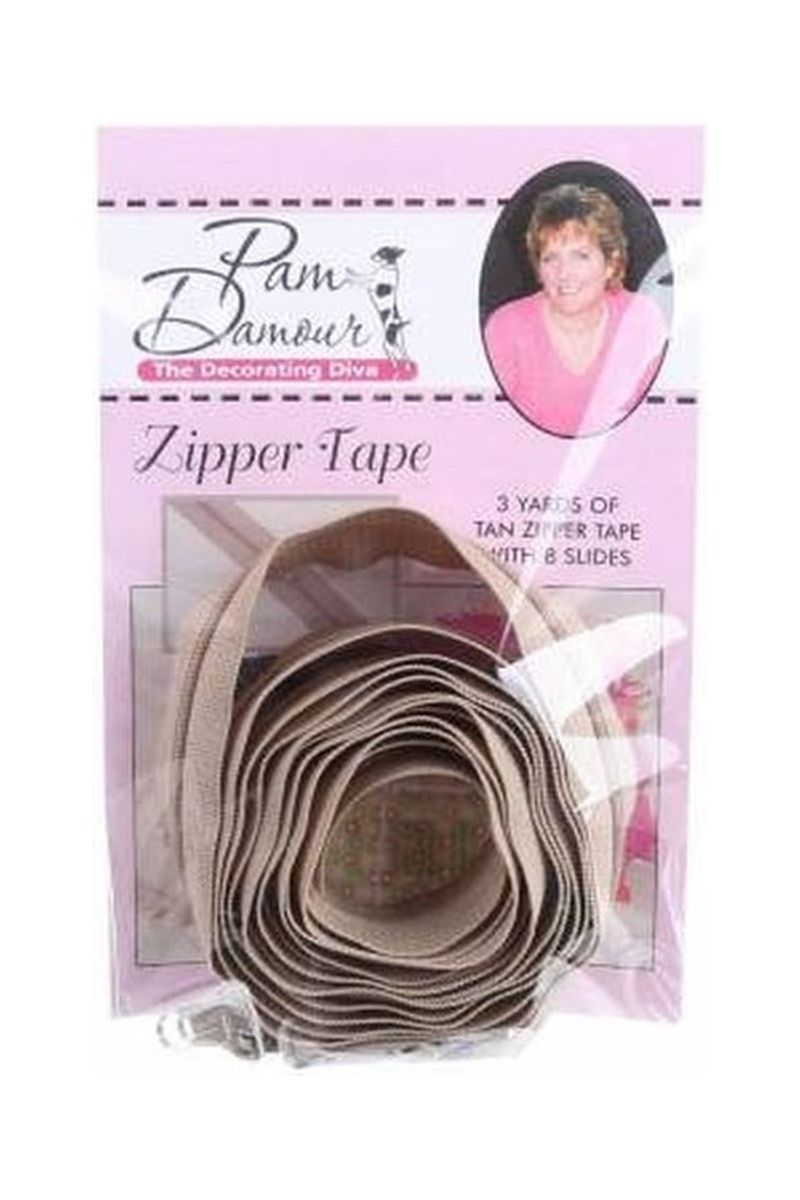 3 yards of Reversible Coil Zipper Tape with 8 Slides