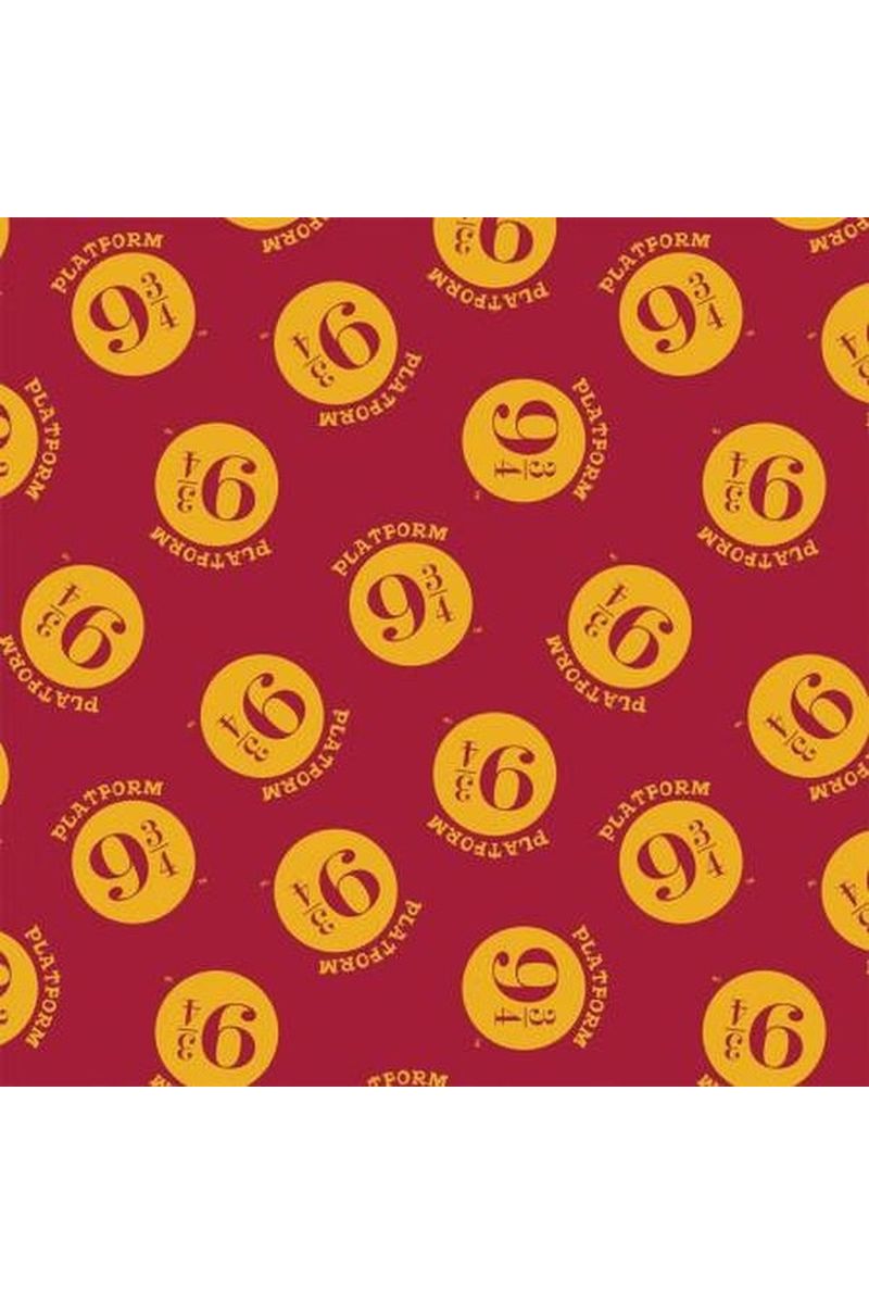 Harry Potter Burgundy Platform 9 3/4 Flannel