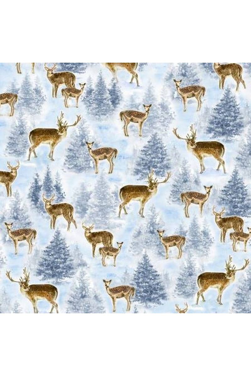 Blue Winter Deer