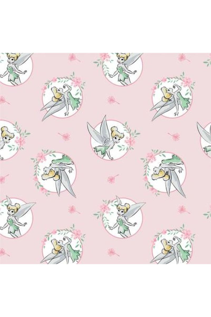 Light Pink Disney Tinkerbell Floral Frame