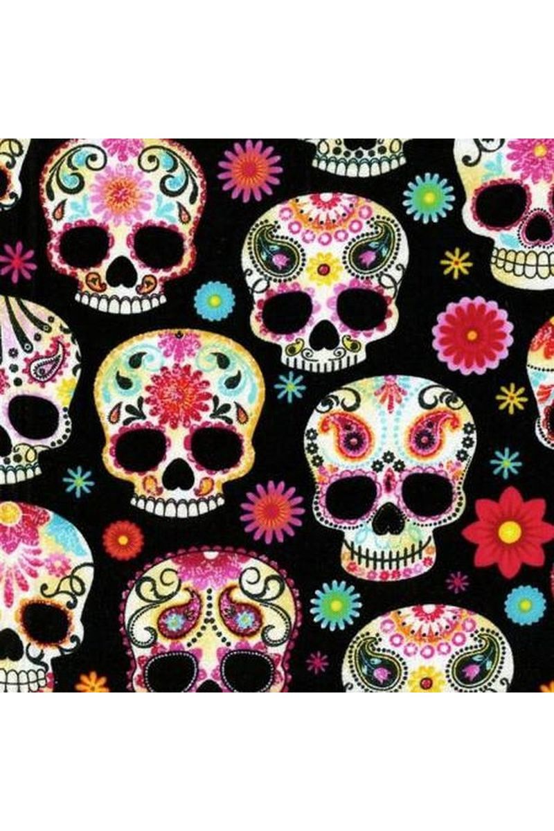 Black Day of the Dead Skulls