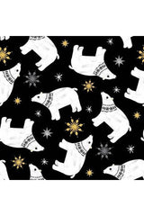 Peace on Earth Black Peac Polar Bear Glitter