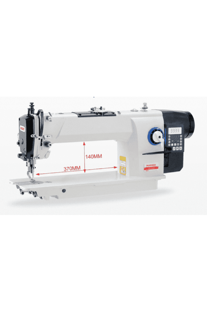 Rugged PB-640D Longarm Direct Drive Compound feed Lockstitch Industrial Sewing Machine Cpl w/Table & Servo Motor.