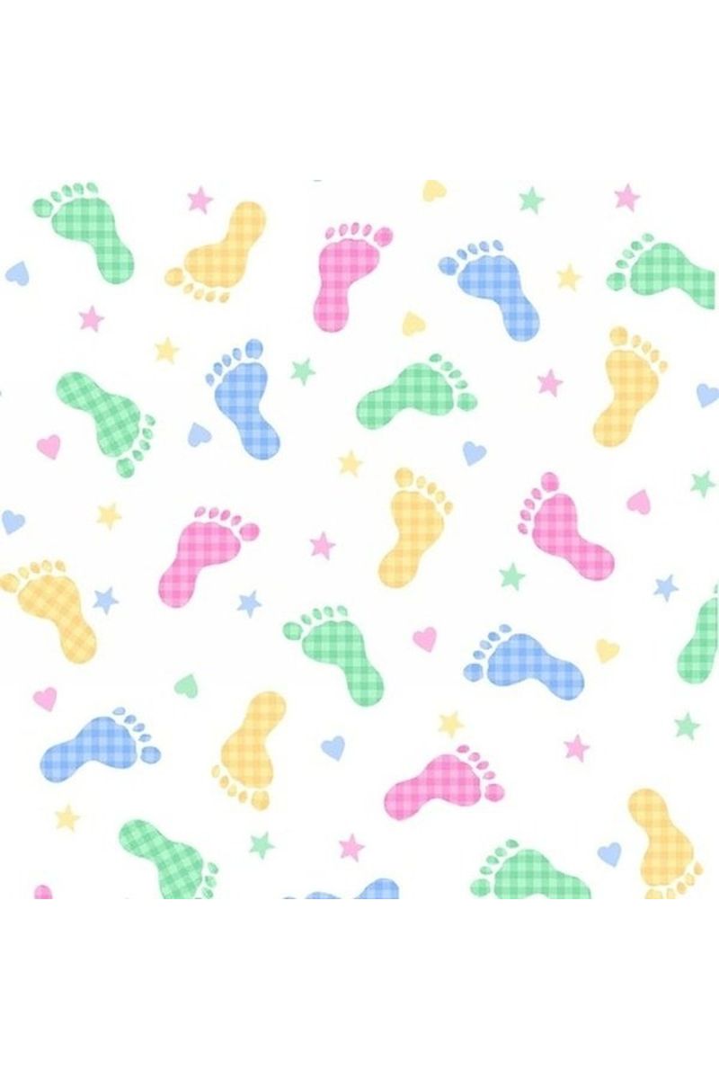 Comfy Flannel Prints, Footprints