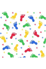 Comfy Flannel Prints, Footprints