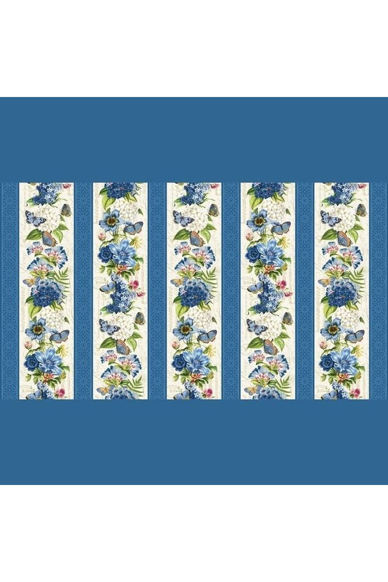 Fabric, Northcott, Something Blue Border Stripe - DP25077-11