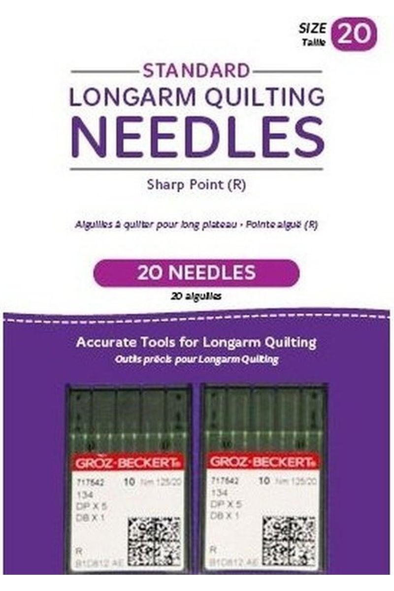 Handi Quilter Standard Longarm Needles – Two Packages of 10 20/125-R Sharp