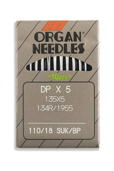 Organ Brand Industrial Machine Needles - System: 135x5, DPx5 10/Pack