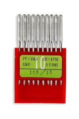 Organ Brand Industrial Machine Needles - System: 134D, 135x8TRI, PFx134D, SY1981 LEATHER - 10/Pack