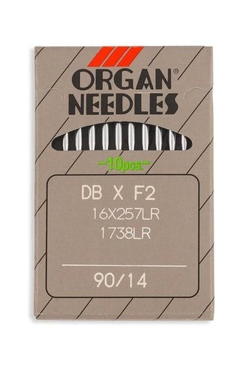 Organ Brand Industrial Machine Needles - System: DBxF2, 16x257LR, 1738LR - 10/Pack