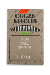 Organ Brand Industrial Machine Needles - System: 29x4NTW, DIx4, 332LL - 10/Pack