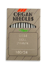 Organ Brand Industrial Machine Needles - System: 29x4NTW, DIx4, 332LL - 10/Pack