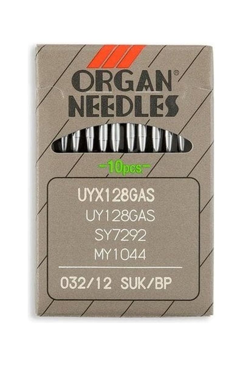 Organ Brand Industrial Machine Needles - System: UYx128GAS, UY128GAS, SY7292, MY1044 - 10/Pack