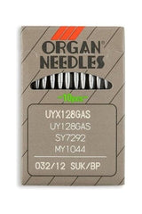 Organ Brand Industrial Machine Needles - System: UYx128GAS, UY128GAS, SY7292, MY1044 - 10/Pack