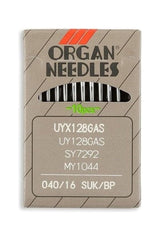 Organ Brand Industrial Machine Needles - System: UYx128GAS, UY128GAS, SY7292, MY1044 - 10/Pack