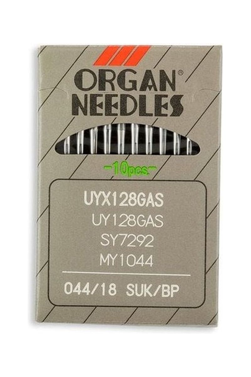 Organ Brand Industrial Machine Needles - System: UYx128GAS, UY128GAS, SY7292, MY1044 - 10/Pack