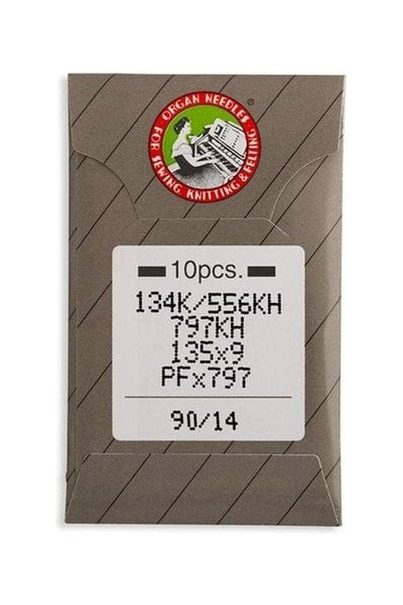 Organ Brand Industrial Machine Needles - System: 134K/556KH, 797KH, 135x9, PFx797 - 10/Pack