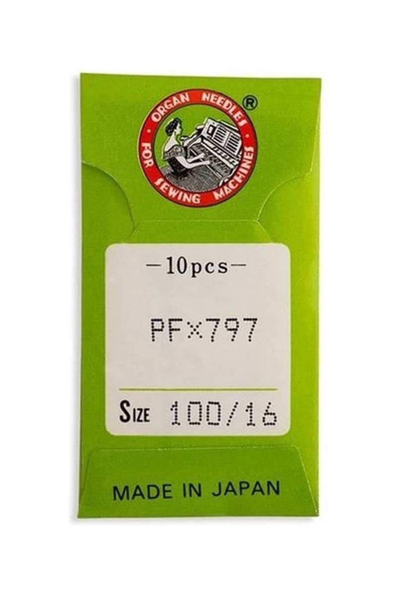 Organ Brand Industrial Machine Needles - System: 134K/556KH, 797KH, 135x9, PFx797 - 10/Pack