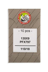 Organ Brand Industrial Machine Needles - System: 134K/556KH, 797KH, 135x9, PFx797 - 10/Pack