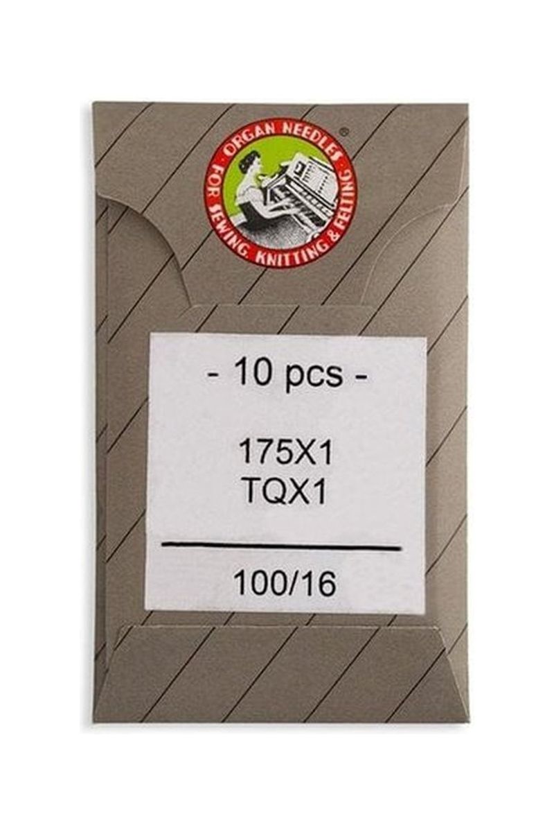Organ Brand Industrial Machine Needles - System: Qx1, 175x1, 1985, SY2851, 175x1FS, CDx471 - 10/Pack
