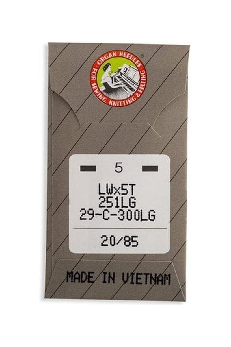 Organ Brand Industrial Machine Needles - System: LWx5T, 251LG Long