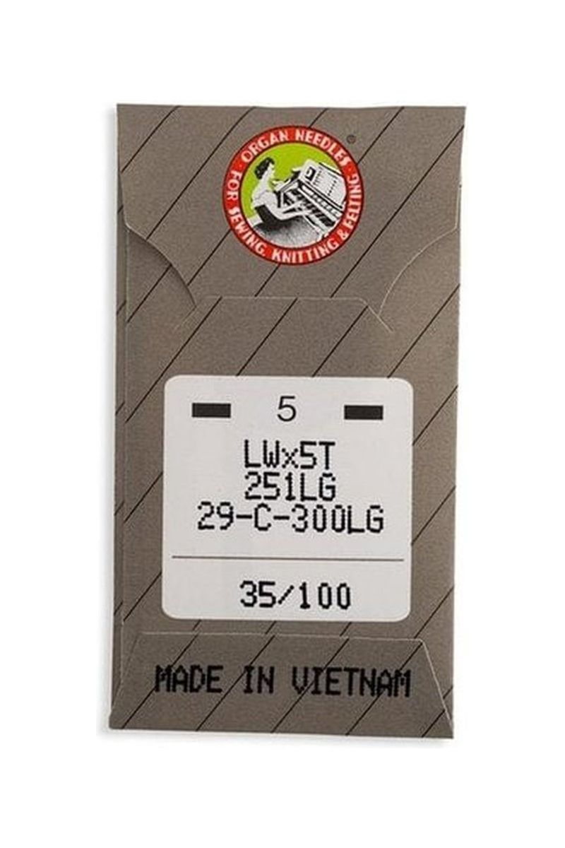 Organ Brand Industrial Machine Needles - System: LWx5T, 251LG Long