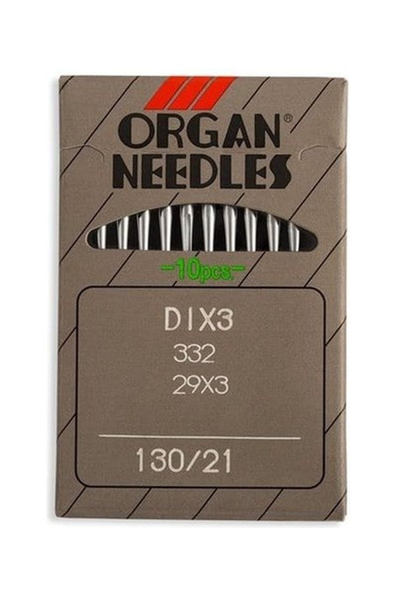 Organ Brand Industrial Machine Needles - System: DIx3, 332, 29x3 - 10/Pack
