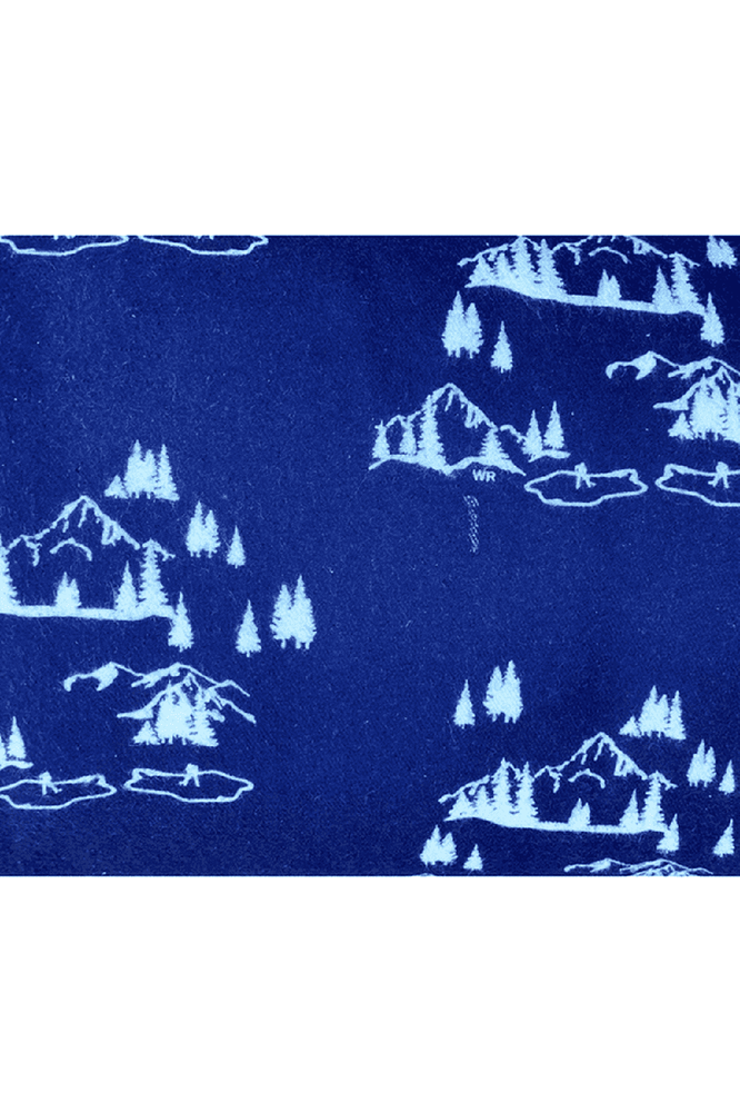 Printed Mountain Flannel Navy 11-0043-2384