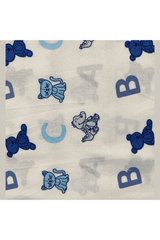 Fabric Creations Denim Blue Bear 100% Cotton