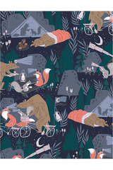 Fabric, Dear Stella - Night Ride Galaxy Blueberry
